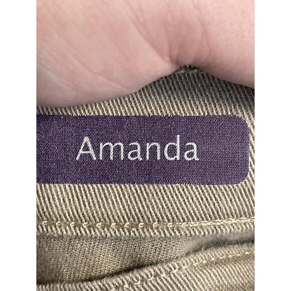 Gloria Vanderbilt Jeans Womens 14 Khaki Amanda Average Missy Stretch Twill Pants - Picture 11 of 14